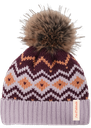 Piste et pelouse - X9018 Bonnet en tricot à pompon et chevron - ECC. ENCF567OW (PLIÉ AVG)
