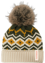 Piste et pelouse - X9018 Bonnet en tricot à pompon et chevron - ECC. ENCF567OW (PLIÉ AVG)