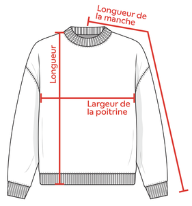 Charte de grandeur L00540 (XS à 4XL)